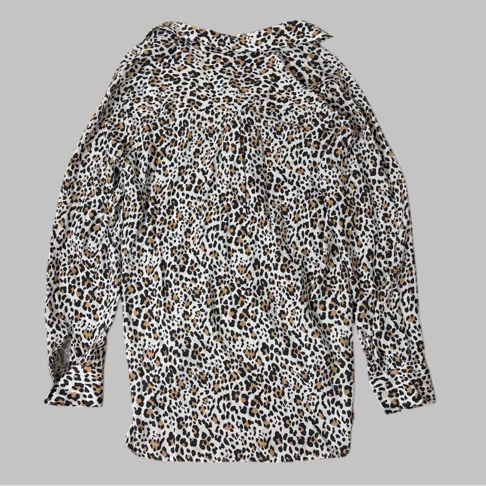 Gap Cheetah Print Button-Down Blouse - image 3